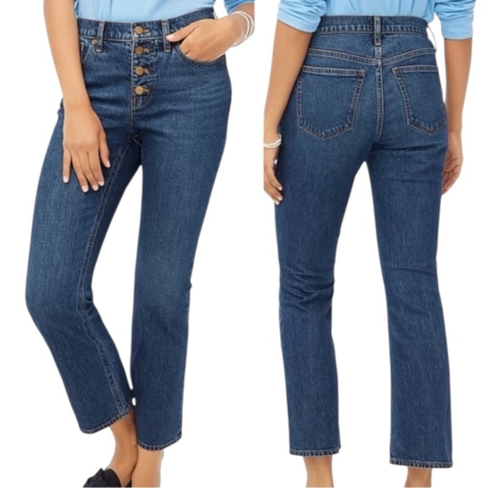J. Crew Factory Mid Rise Flare Crop Jeans All Day Stretch size 27